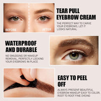 Gerhua Tatto Eyebrow Tint,Eyebrow Tatto Peel off,Tatto Eye Brow Peel Off,Semi-Permanent Colour Eyebr/ow Dye,Peel Off Eyebro/w Tin/t,Eyebro/w Tin/t,Waterproof Eyebro/w Pencil Lasts Up to 3 DaysChocolate）