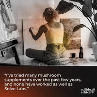 Solve Labs SOLVELabs® ● Lions Mane NGF High Strength 10,000mg / Serving ● 45% Beta-D-Glucans ● 10:1 Extract ● 100% Fruiting Bodies ● No Fillers ● Vegan ● Nootropic Focus Supplement ● Memory ● 60 Capsules