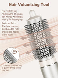 YTCHYYSK Round Volumizing Brush Attachment Compatible With Shark FlexStyle Blow Dryers Accessories, Oval Round Brush for Straight, Wavy, Curly, and Coily Hair