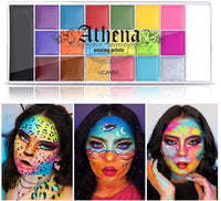 Ucanbe UCANBE Athena Body Face Paint Oil Palette 20 color Professional Non-Toxic Makeup Pallet Halloween FX Party Artist Fancy Adult Painting