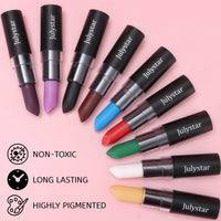 YBUETE Black Cream Blend Stick, Safe and Professional SFX Face Body Paint Stick ,Makeup Face Lip Painting for Sports Festival Halloween Football Adult Festival Theater Performance Party Cosplay