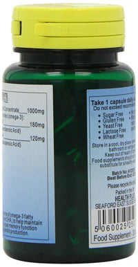 Health Plus Omega-3 Epa 1000mg : Fish Oil Supplement - 30 Capsules, in a planet-friendly 99% recycled pot
