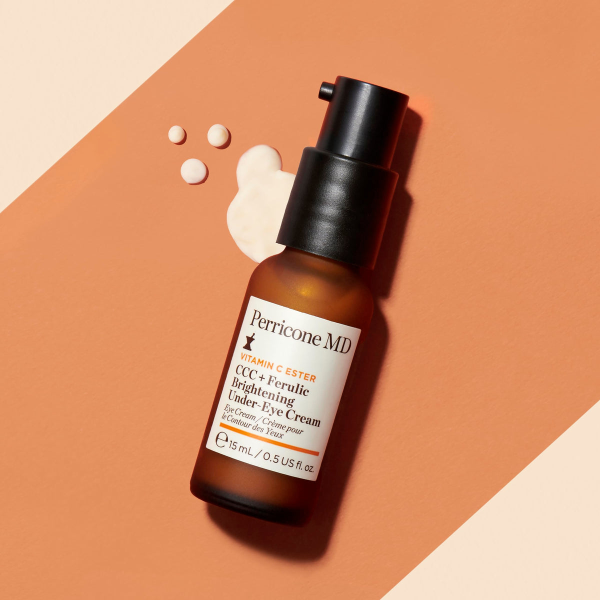 Perricone MD Vitamin C Ester CCC+ Ferulic Brightening Under-Eye Cream, 0.5 fl. oz. - Brightening Eye Cream with 3 Forms of Vitamin C & Ferulic Acid – Reduces Dark Circles – Ophthalmologist-Tested