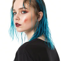 HTRUIYATY Temporary Blue Hair Colour Wax Natural Washable Instant Hair Color Pomades Mud for Kids Adult Cosplay Halloween Party