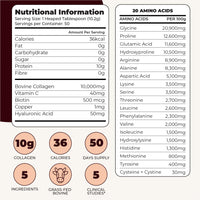 Inspiriko Bovine Collagen Powder for Women. Award Winning, 50 Servings, Hydrolyzed Collagen Supplements for Women with Hyaluronic Acid, Biotin & Vitamin C. EU Grass-Fed, Unflavoured 510g
