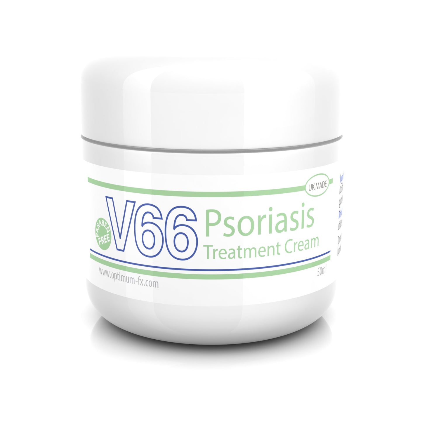 V Series Creams V66 Psoriasis Treatment Cream UK Made Paraben and Cruelty Free - 50g