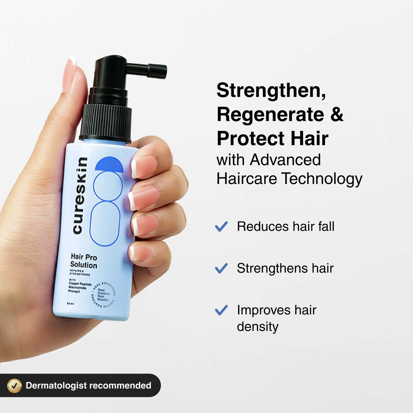 Cureskin Hair Pro Solution | Hair Growth Serum with Procapil, Copper Peptide, and Niacinamide | Strengthen, Repair & Nourish Hair