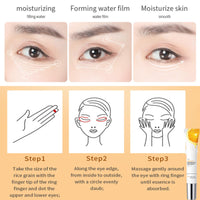 HAORQEE Vitamin C Eye Cream for Dark Circles Puffy Eyes, Brightening Hydrating