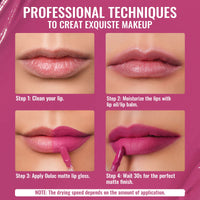 Oulac Matte Liquid Lipstick for Women, Rose Pink Highly Pigmented Creamy Matte Lip Gloss,Rich Colour Formula with Vitamin E & Rose Oil, Waterproof, Long Lasting,Vegan & Cruelty-Free (M10)