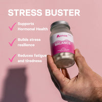 Motion Nutrition Hormone Balance (60 Capsules) | Acclaimed Stress Relief for Calm Resilience on Tap | Avoid Burnout | Take Better Decisions | A Worry Free You | No Unsafe stimulants | Made in UK