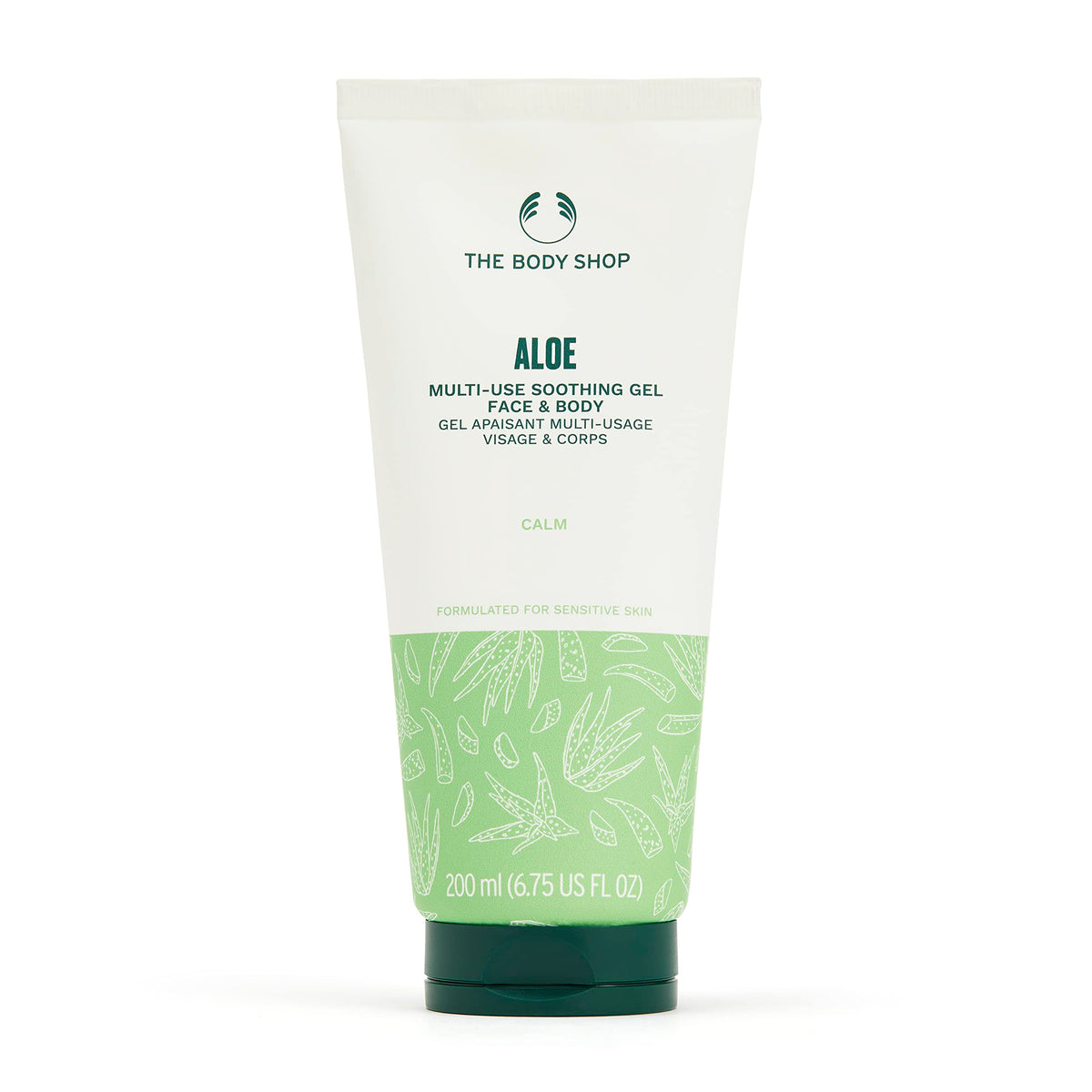 The Body Shop Aloe Multi-use Soothing Face & Body Gel (1x 200ml), Hydrating Aloe Vera Gel for Sensitive Skin, 98% Natural Origin Ingredients, Vegan & Fragrance-Free