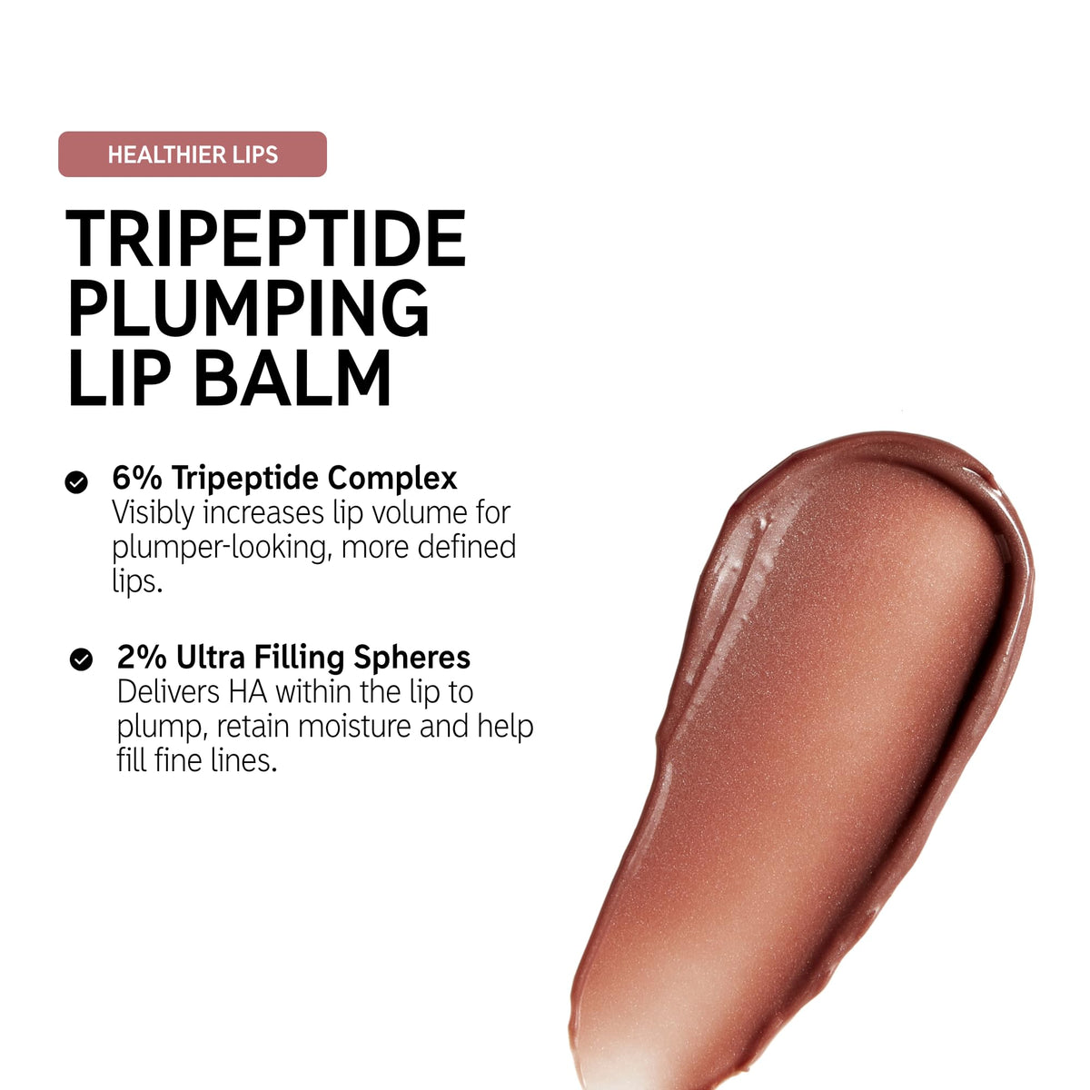 The INKEY List The Inkey List Tripeptide Plumping Lip Balm 10ml | Clinically Proven Plumping Tinted Lip Care | Hydrates Dry Cracked Lips | Vegan & Cruelty Free | Mocha Tint