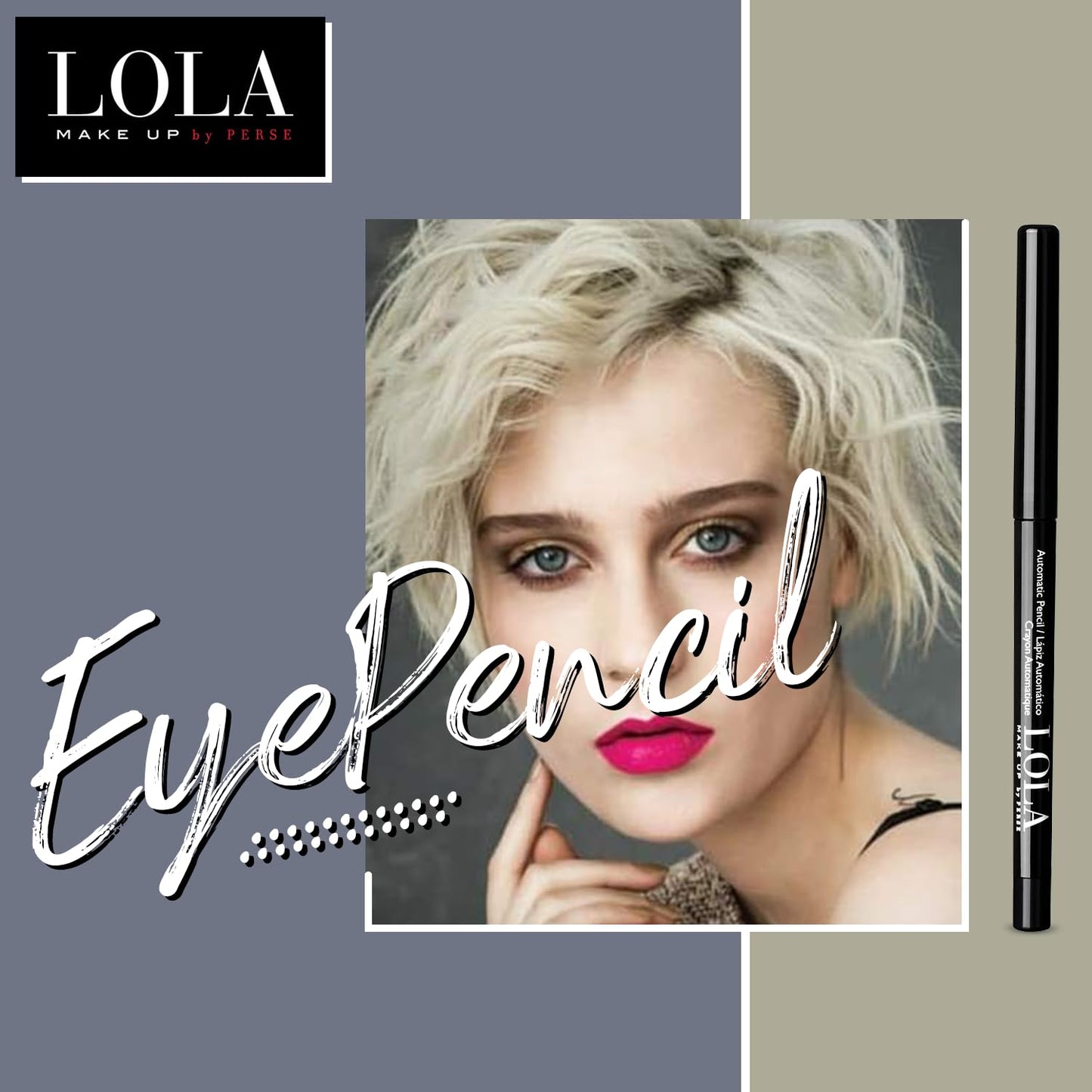 Lola Make Up by Perse LOLA Make Up Automatic Eye Pencil Beauty|Eye Pencil for Smokey Eye|Water-Resistant & Smudge Proof|Long-Lasting| - (001 Classic Black)
