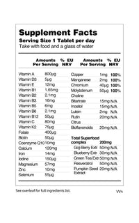 VEGETOLOGY Vegetology MultiVit Vegan Multivitamins w/26 Vitamin & Mineral Supplements – Vitamin Supplements for Metabolic, Brain Function & Immune Support – Multivitamin for Women, Men & Children