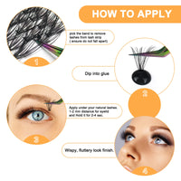 B&Qaugen Lash Clusters 30D-0.07D-9-15MIX B&Q Lash Individual Lashes 280 Clusters False Eyelash 20D 30D 40D Lash Clusters Extensions Individual Lashes Cluster DIY Eyelash Extensions at Home (30D-0.07D-9-15mix)