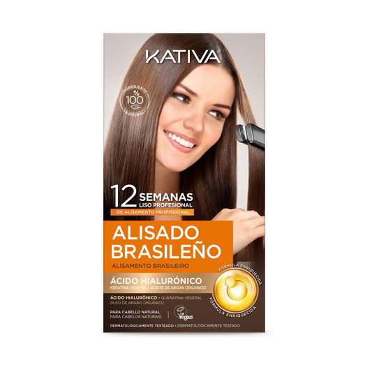 Kativa Smoothing Set Brazilian Shampoo Smoothing Professional Smoothing, Up to 12 Weeks Keratin, Pack of 5