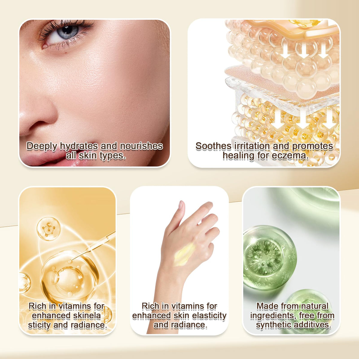 MADGININE 50g Tallow Face Cream Tallow Beef Tallow Moisturiser Beef Tallow for Skin Tallow and Honey Balm Gentle and Moisturizing Face and Body Tallow Cream, Suitable for All Skin Types, A Thoughtful Gift