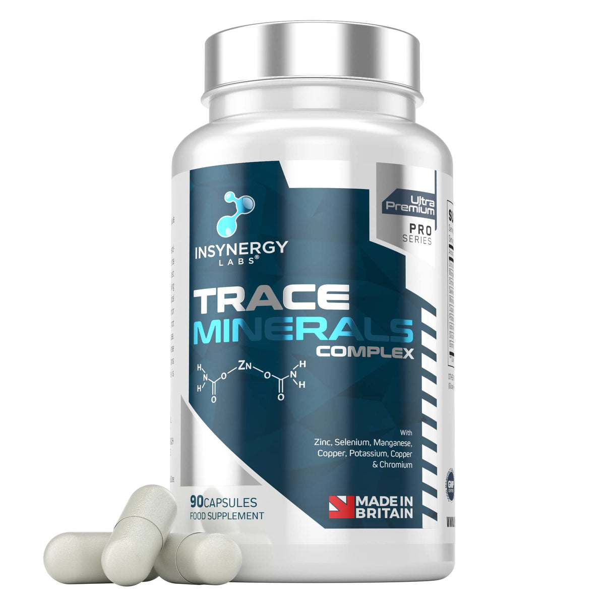 Insynergy Labs Trace Minerals Complex (Maximum Dose 10 X Trace Minerals) 3 Month Supply Trace Minerals Supplements - 90 Capsules Multimineral Tablets Zinc, Iodine, Selenium, Boron, Potassium, Copper