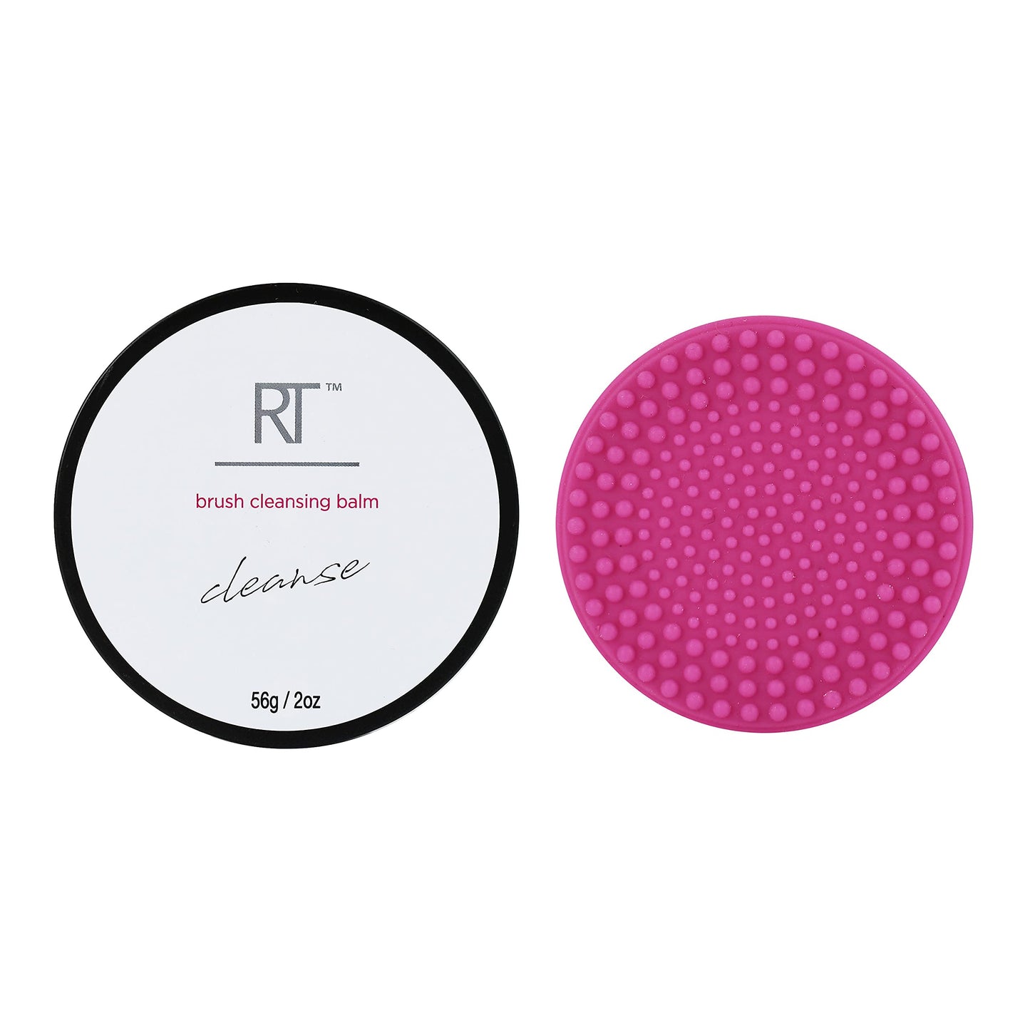 REAL TECHNIQUES Real Techniques Brush Cleansing Balm and Cleaning Mat, Mess-Free Brush Cleaner to Remove Makeup Residue, Easy Swirl & Rinse, Use with Cleansing Gel for Deep Clean, 1 Count