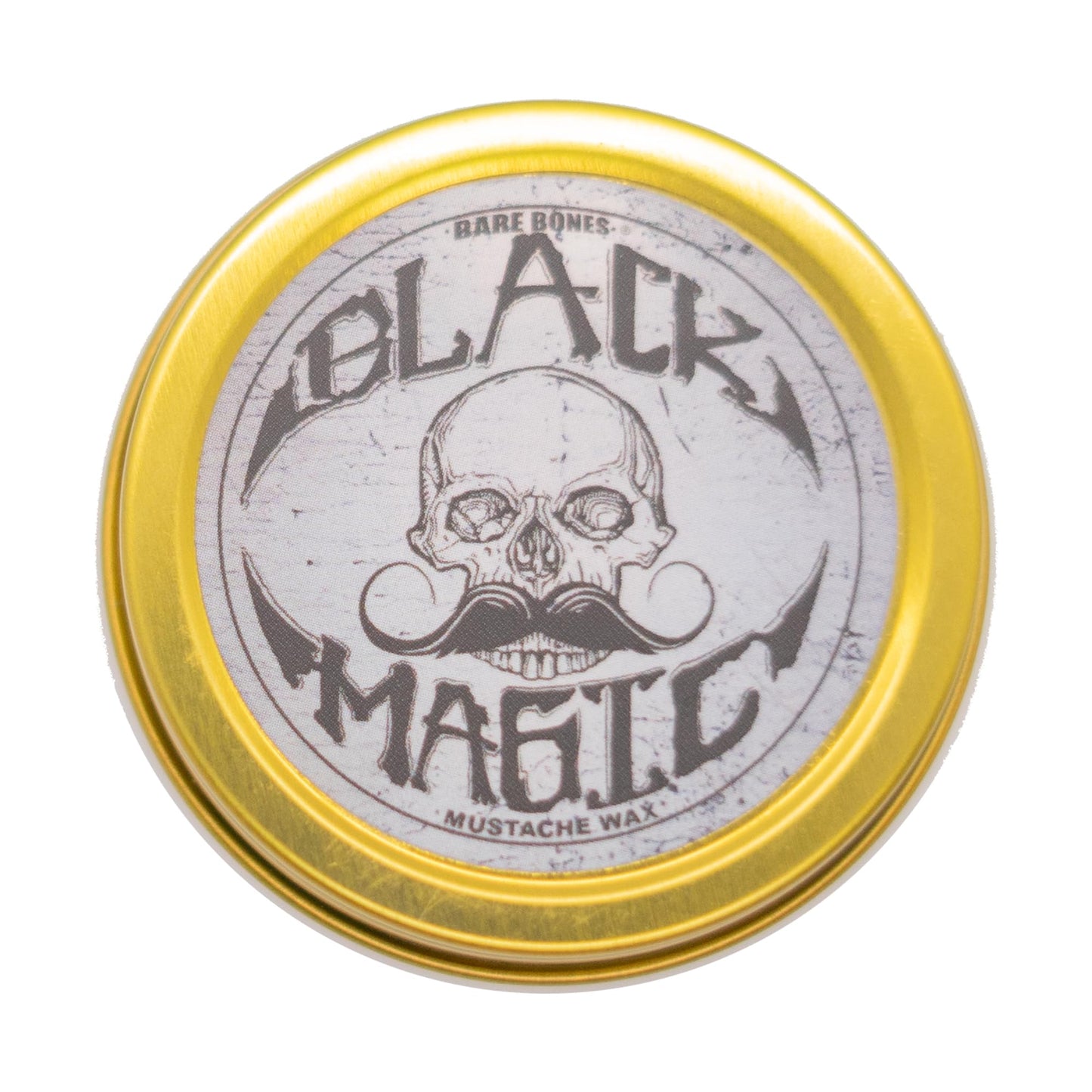 THE VINTAGE GROOMING CO. Black Mustache Wax | Bare Bones | Hide Grey Hair In Beard Or Moustache | Medium Hold 1 oz or 30ml Tin | No Heat Source Required | Unscented