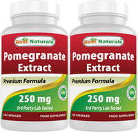 Best Naturals Pomegranate Extract 250 mg 120 Capsules (120 Count (Pack of 2))