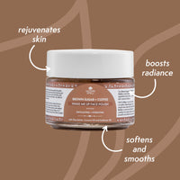 Nature Spell Brown Sugar & Coffee Exfoliating Face Scrub, Gently Refines Skin Texture & Calms, Vegan, 100ml