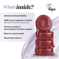 novomins Magnesium Gummies - High Strength 1636 mg of Citrate Offering 180mg of Elemental Mg - Magnesium Supplements - Alternative to Tablets, Spray & Oil - Vegan - 60 Gummies - Novomins