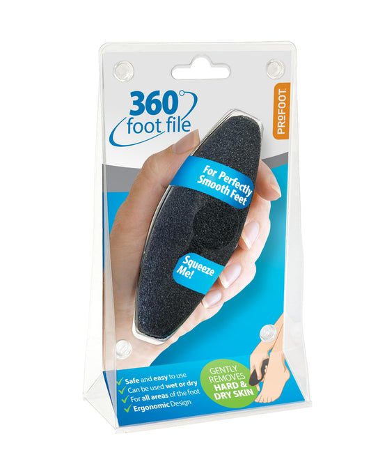 PROFOOT Profoot 360 Foot File - Foot File Ideal for Calluses - Ergonomic Unique Design - Removes Hard Skin and Calluses - Gentle Remover Leaving Feet Smooth