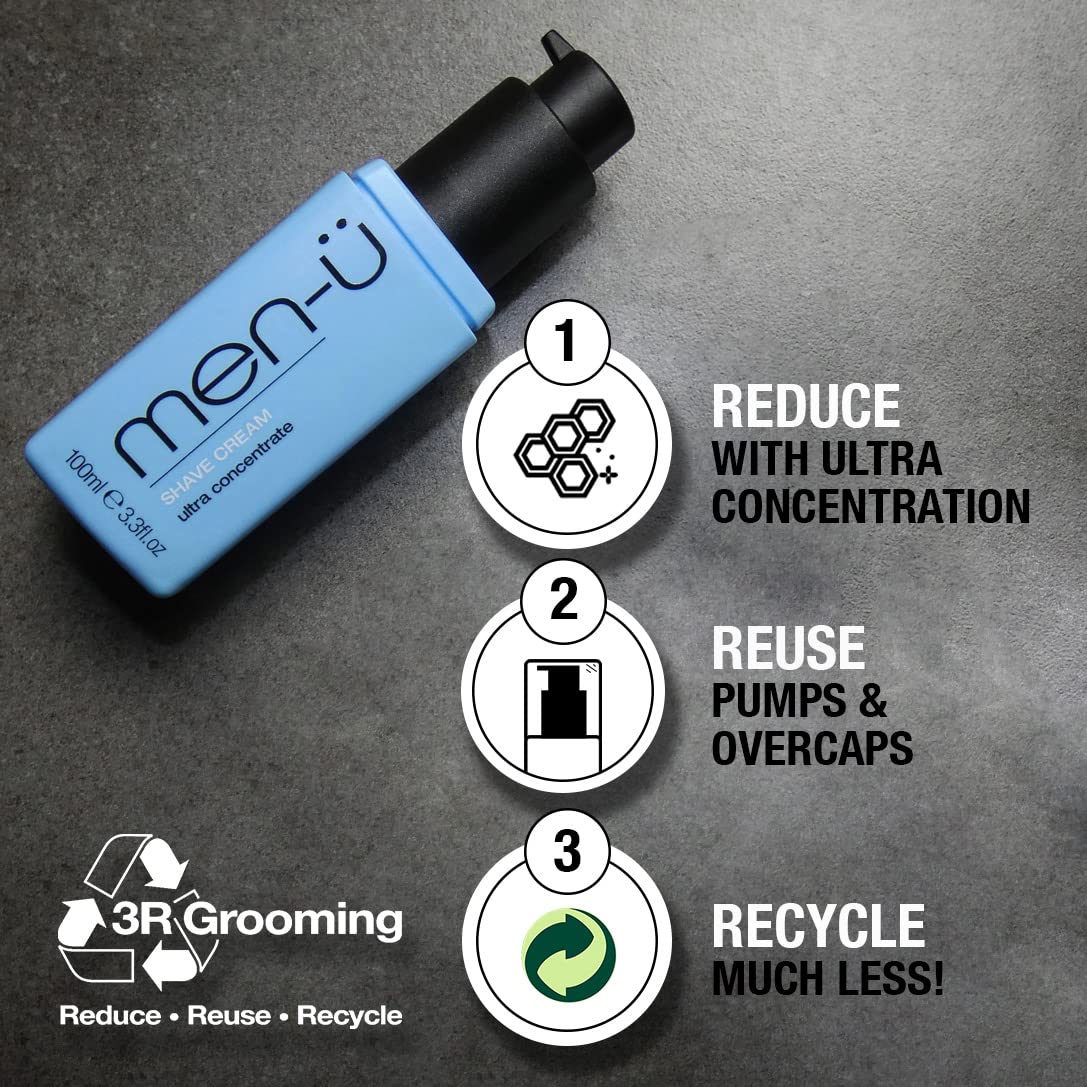 men-ü men-u FACIAL TONER GEL (MATT 'SKIN REFRESH' GEL) for Men 100ml REFILL, up to 120 apps, Men’s High-Performance, Long Lasting Oily Skin Cleanser, Ultra-Concentrate, Vegan, Anti-Shine - REFILL