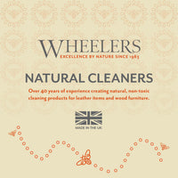 Wheelers Natural Leather Balm (300ml) Natural Beeswax, Infused with Essential Oils, Deep Nourish, Protection and Leather Restorer for Sofas, Car Seats, Shoes, Jackets, Belts and More - Made in UK