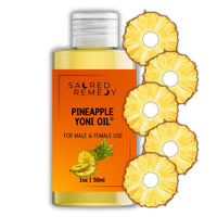 Sacred Remedy Pineapple Yoni Oil Potent, Hydrating, Moisturising Lotion Oil. 100% Natural & Vegan. Reduces Friction, Chaffing & Dryness. Balances PH Level & Fresh Scent with Vitamin E (50ml)