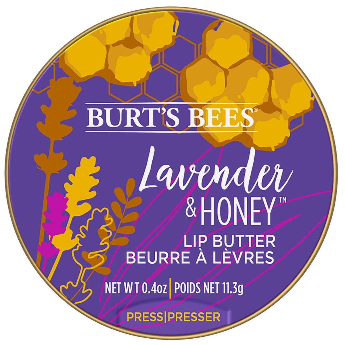 Burt's Bees Burt’S Bees 100% Natural Origin Moisturising Lip Butter with Lavender and Honey, 1 Tin 11.3 g