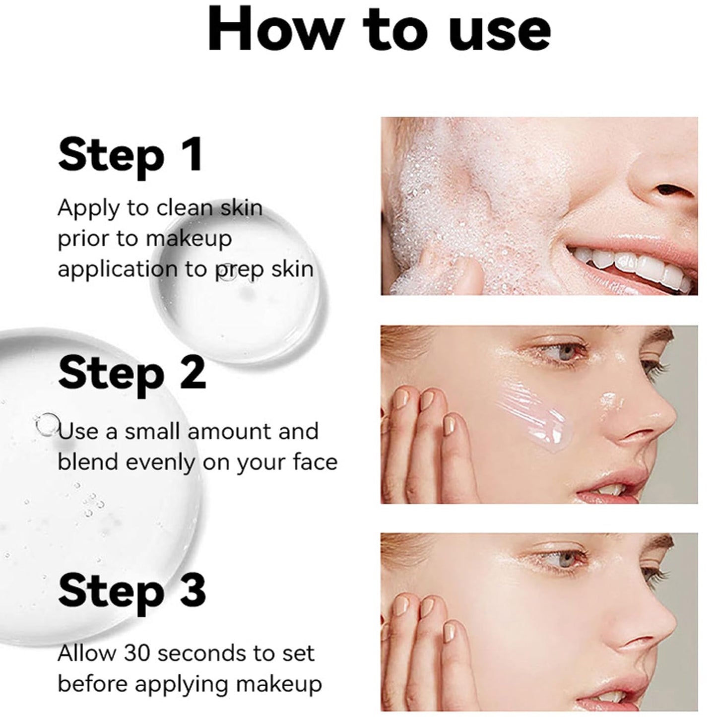 Luzvienzee Face Primer Makeup, Hydrating Pore Minimizer Makeup Primer Under Foundation, Deeply Moisturizing Smoothing Clear Matte Primer for Dry Skin