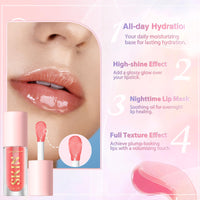 LANGMANNI Moisturizing Lip Oil,No-Sticky Lip Gloss Lip Balm Lip Care,Fruit Flavoured Lip Oil For Dry Lip's Moisturizing Hydrating And Nourishing (Cherry)