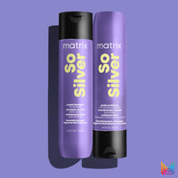 Matrix So Silver Purple Toning Conditioner, For Blondes, Greys and Silvers, Neutralises Yellow Tones