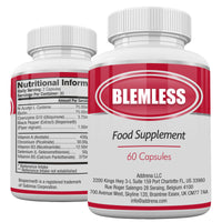 Blemless 30 Day- Clear Skin Supplement Pills Designed to Reduce Oily Breakouts from Spots & Blemishes with Vitamins A, B5, NAC, & Selenium for Women, Men, Teens, & Adults | 60 Natural Capsules