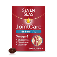 SEVEN SEAS Seven Seas JointCare Essential, with Omega-3, Glucosamine, Chondroitin, Vitamins C and D, Manganese and Zinc, Food Supplements, 60-Day Pack