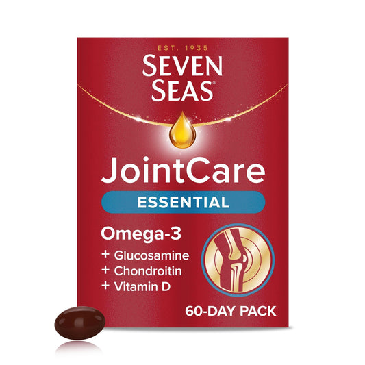 SEVEN SEAS Seven Seas JointCare Essential, with Omega-3, Glucosamine, Chondroitin, Vitamins C and D, Manganese and Zinc, Food Supplements, 60-Day Pack