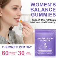 FSLHCY Premium Feminine Balance Gummies for Women - Hawaiian Pineapple Flavor Vaginal Probiotic Gummies for pH Balance Health & Immune Support Vegan, Gluten-Free (60 Gummies)