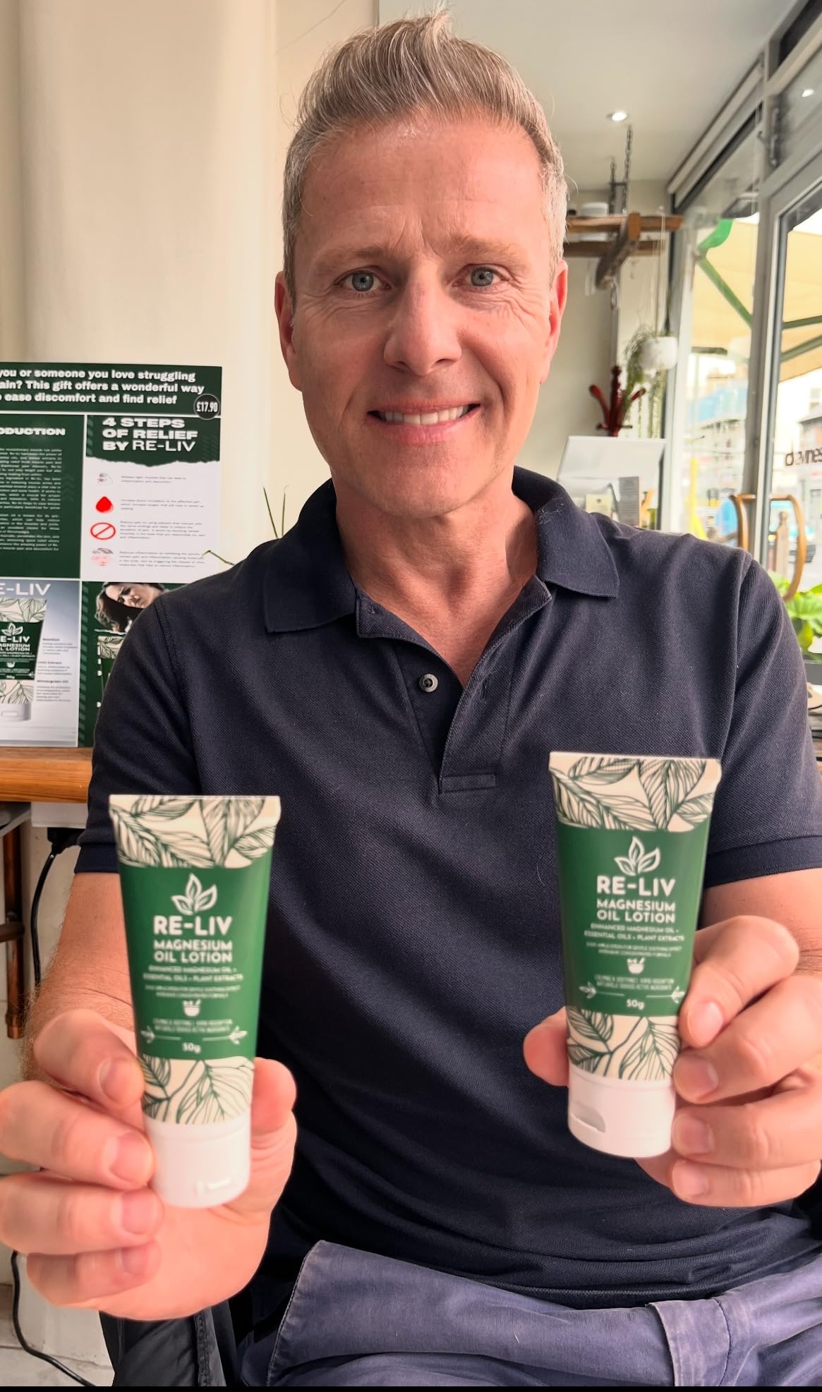 Re-Liv Magnesium Lotion - Deep Absorption, Natural Essential Oils, Non-Sticky Formula, Premium Magnesium Oil, Skin-Friendly - 50g