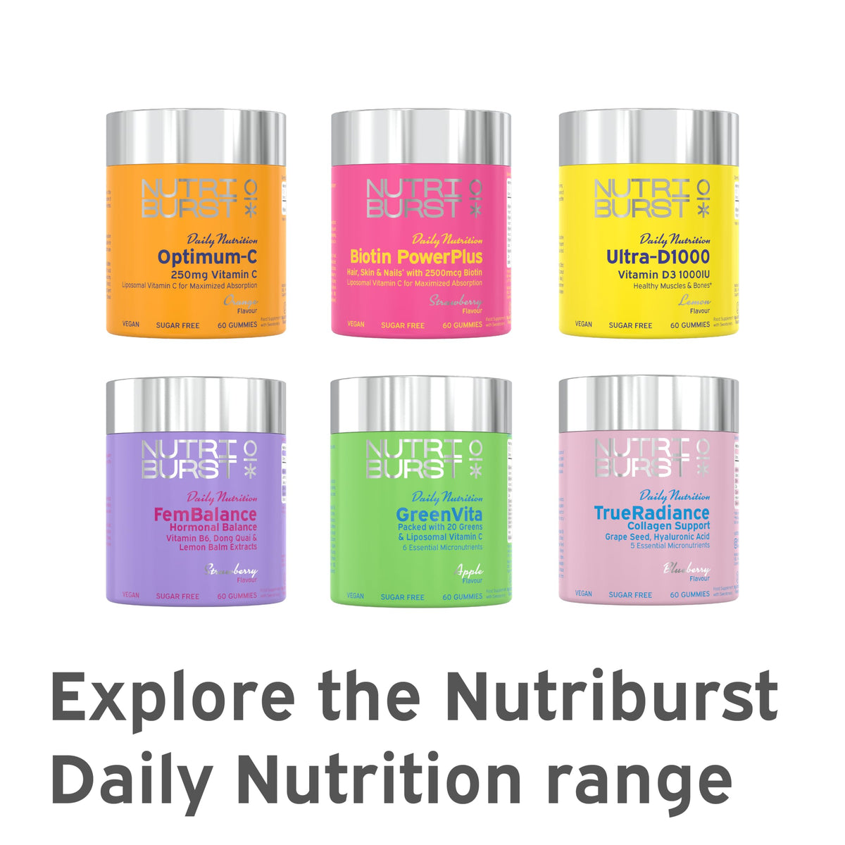 Nutriburst TotalCarePlus Multipack - Multivitamin with Vitamin C, D, B12 + Zinc - Immune System Support - Berry Flavour - 3 x 60 Gummies / 3 Month Supply - Suitable for Vegans