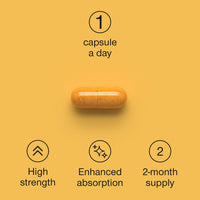 SuperSelf Turmeric Curcumin Capsules High Strength with Black Pepper - Pure Curcumin Extract with 95% Curcuminoids - 60 Tablets One a Day 500mg - Premium Turmeric Herbal Supplements - Enhanced Absorption
