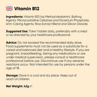 WeightWorld Vitamin B12 Tablets - 450 Tablets (1+ Year Supply) - 1 Per Day - 1000mcg - 6mm in Size - Easy to Swallow - Methylcobalamin Form - Vegan Vitamin B12 Supplement for Men & Women - Made in the UK