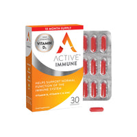 Solvotrin Active Immune Supplement, Vitamin D, C & Zinc, 30 Capsules