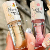 KTouler Crystal Jelly Moisturizing Lip Oil 2Pcs Hydrating Gloss Set Plumping Balm Long Lasting Glow Care Tools