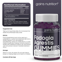 GN Fadogia Agrestis | 60 Fadogia Agrestis Gummies - 1000mg Fadogia per Serving with with Ashwagandha & Zinc - High Strength Fadogia Agrestis Extract | Blueberry Flavour, Non-GMO & Suitable for Vegans
