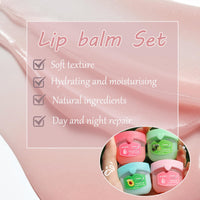 HERBENJOY Lip balm Set, 8 Packs Lip Balm Multipack,Original, Honey, Avocado, Rose, Sakura, Peach, Lemon & Strawberry,Reduce Lip Lines&Wrinkle Day&Night Lip Care Gift For Girls Women