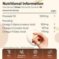 WeightWorld Flaxseed Oil Softgels - 180 Softgels - 1 a Day - 6 Months Supply
