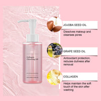 Collagen Cleansing Oil - Natural Facial Oil Cleanser - Oil Cleanser for SPF & Make-Up Removal - Oil C-leanser Korean Improves Texture & O-il Balance- Vegan, Sensitive Skin-Friendly Korean Skincare
