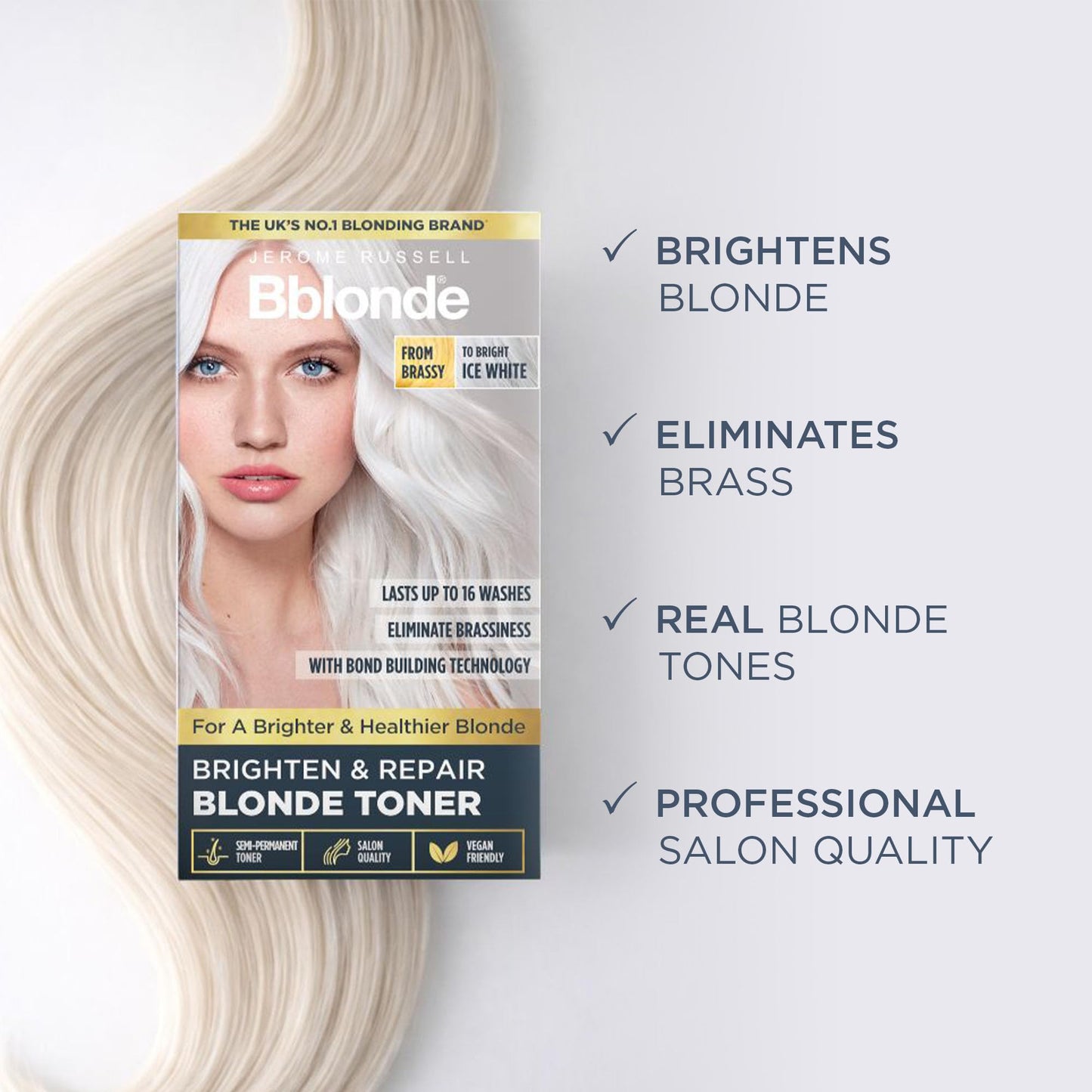 Jerome Russell Bblonde Brighten & Repair ICE WHITE Toner | 150ml